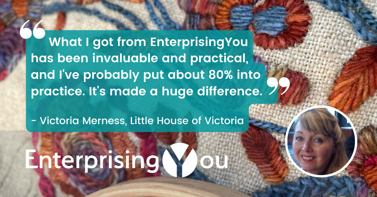 Victoria Merness Crafting her Embroidery Business from Home